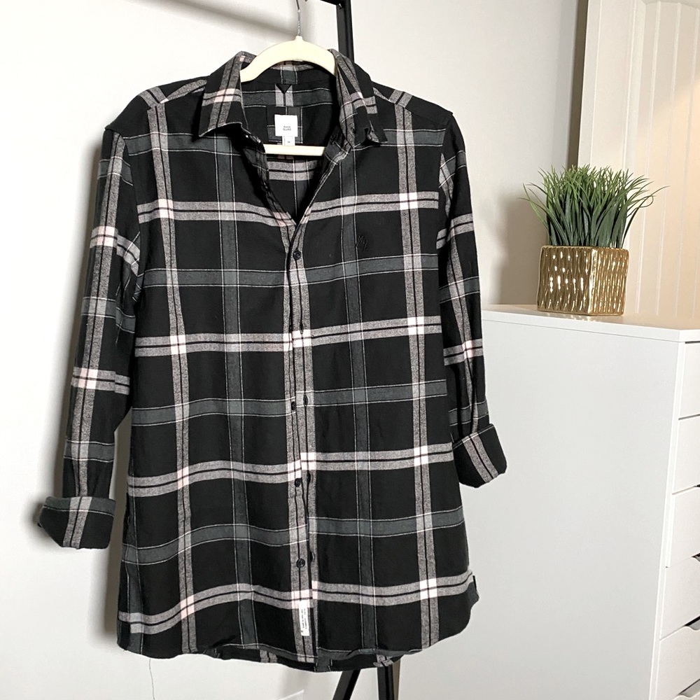 Black Plaid Shirt